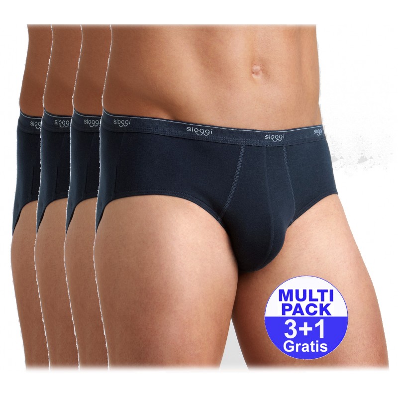 Sloggi slip Basic midi heren - donkerblauw - 3+1 GRATIS - uw voordeel : 16,95 €