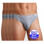 Sloggi slip Basic Mini heren grijs - 3+1 GRATIS - uw voordeel : 16,99 €