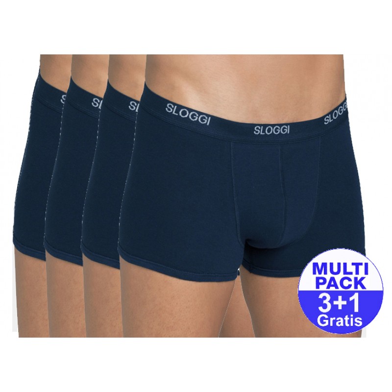 Sloggi Basic Short Heren - Donkerblauw - 3+1 GRATIS
