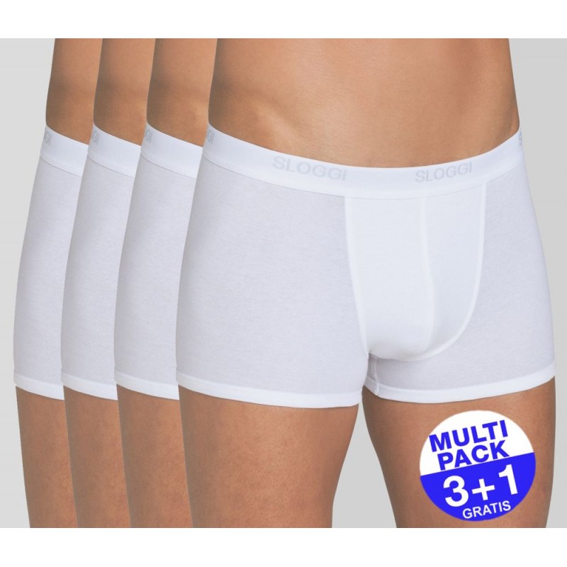 Sloggi men Basic Short - wit - 3+1 GRATIS - uw voordeel : 17.95 €