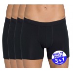 Sloggi men Evernew Short - set van 4 slips zwart - 3+1 GRATIS - uw voordeel : 18.99 €