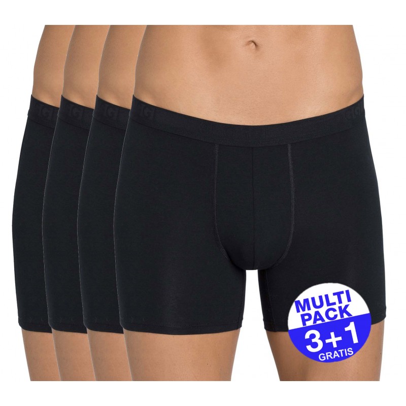 Sloggi men Evernew Short - set van 4 slips zwart - 3+1 GRATIS - uw voordeel : 18.99 €