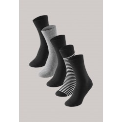 Schiesser herensokken 5-pack stay-fresh zwart-grijs - Bleubird