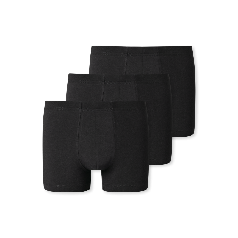 Schiesser short 95/5 katoen 3-pack - zwart
