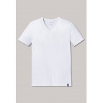 Schiesser Shirt korte mouwen 95/5 V-hals wit