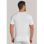 Schiesser Shirt korte mouwen 95/5 V-hals wit