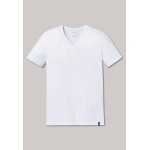 Schiesser Shirt korte mouwen 95/5 V-hals wit