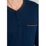 Schiesser EXTRA lang heren pyjama - Havana"  - donkerblauw