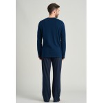 Schiesser EXTRA lang heren pyjama - Havana"  - donkerblauw