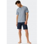 Schiesser H pyjama blauw/donkerblauw - Fashion Nightwear Schiesser H pyjama blauw/donkerblauw - Fashion Nightwear