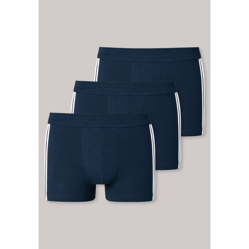 Schiesser 3-pack boxershorts 95/5 organic cotton – donkerblauw