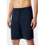 Schiesser H pyjama korte broek  - donkerblauw/aquamarijn