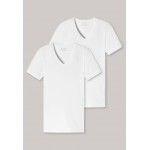 Schiesser T-shirt V-hals 95/5 -2 pack- wit Schiesser T-shirt V-hals 95/5 -2 pack- wit