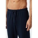 Schiesser pyjama lang fijn interlock - donkerblauw