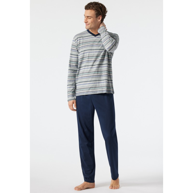 Schiesser H pyjama " V-hals " Fashion Nightwear 