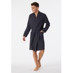 Schiesser Heren Badjas wafelpiqué Essentials - Antraciet 
