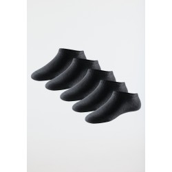 Schiesser sneakersokken voor heren 5-paar stay-fresh zwart-"Bleubird"