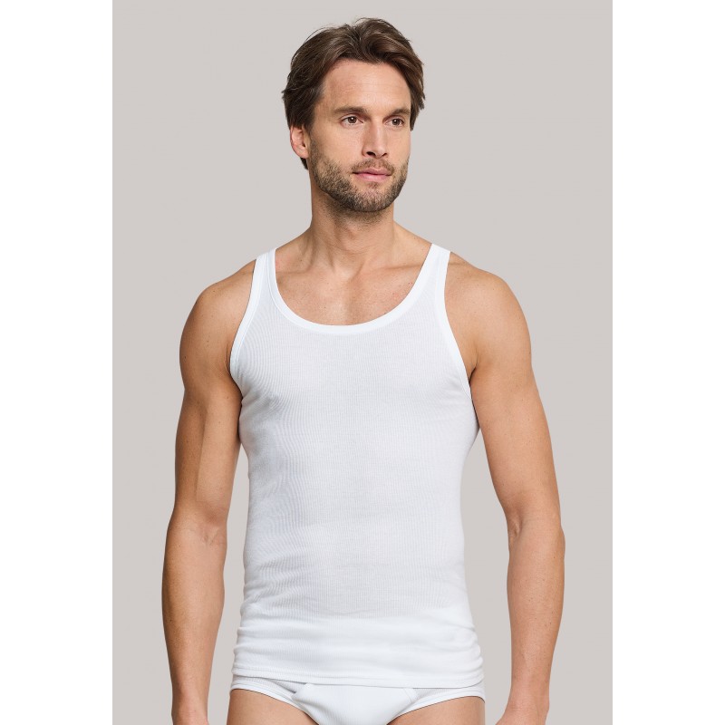 Schiesser hemd 2-pack wit - Cotton Doppelripp