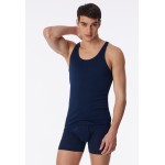Schiesser onderhemd Original Classics marineblauw Feinripp