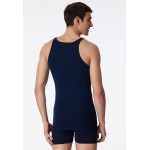 Schiesser onderhemd Original Classics marineblauw Feinripp