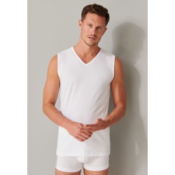 Schiesser Tanktops 2-pack biologisch katoen V-hals wit - 95/5