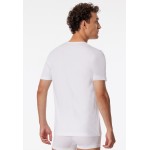 Schiesser shirts korte mouwen 2-pack biokatoen ronde hals wit - 95/5