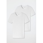 Schiesser shirts korte mouwen 2-pack biokatoen ronde hals wit - 95/5
