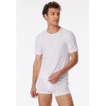 Schiesser shirts korte mouwen 2-pack biokatoen ronde hals wit - 95/5