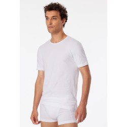 Schiesser shirts korte mouwen 2-pack biokatoen ronde hals wit - 95/5