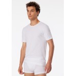 Schiesser shirts korte mouwen 2-pack biokatoen ronde hals wit - 95/5