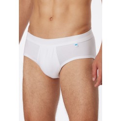 Schiesser midi sportslip met opening Long Life Cotton - wit Schiesser midi sportslip met opening Long Life Cotton - wit