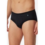 Schiesser midi sportslip met opening Long Life Cotton - Zwart