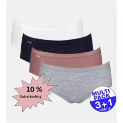 Sloggi Damesslip Basic+ Midi 3+1 gratis + extra 10% korting - 016