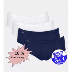 Sloggi Damesslip Basic+ Midi 3+1 gratis + extra 10% korting V013