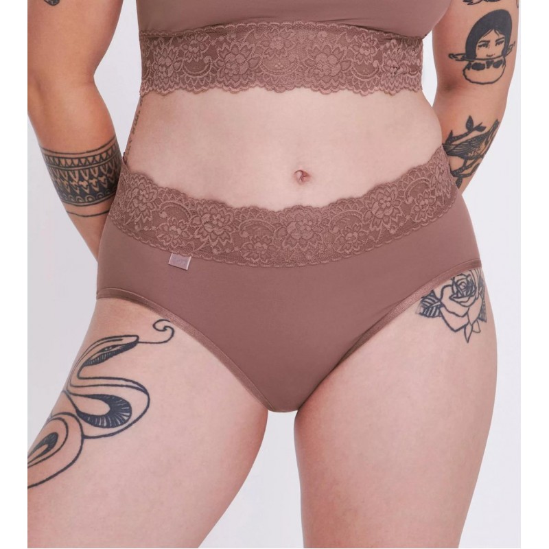 Sloggi Romance Midi Slip Dames - Cacao
