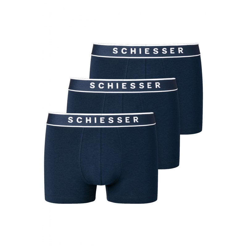 Schiesser short 95/5 3p- donkerblauw