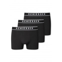Schiesser 95/5 Heren Short 3-pack - Zwart