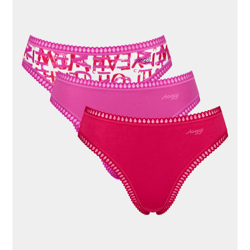 Sloggi Go Crush - High legs slips dames - 3-pack