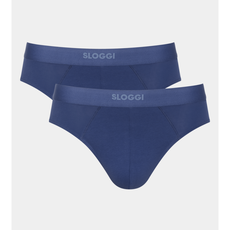 Sloggi EVER Ease Midi Slip Heren 2-Pack - Deep Cobalt