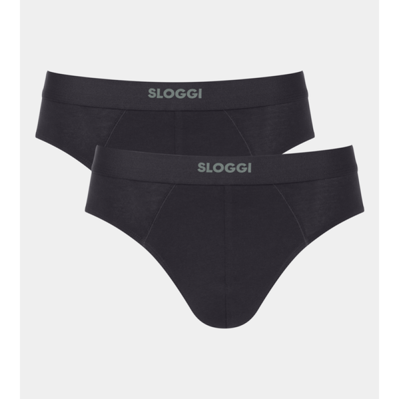 Sloggi EVER Ease Midi Slip Heren 2-Pack - Zwart Sloggi EVER Ease Midi Slip Heren 2-Pack - Zwart