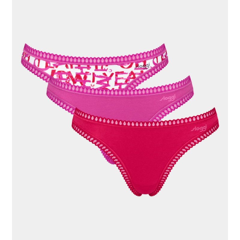 Sloggi Go Crush Dames String 3-Pack Multiple