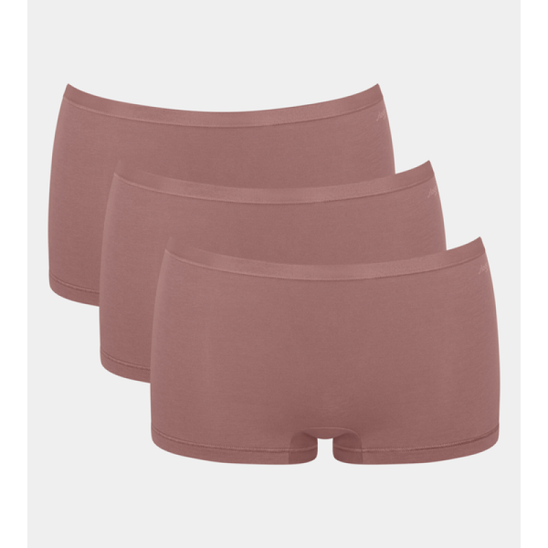 Sloggi GO Daily Cotton Dames Short - 3-Pack - Cacao Sloggi GO Daily Cotton Dames Short - 3-Pack - Cacao