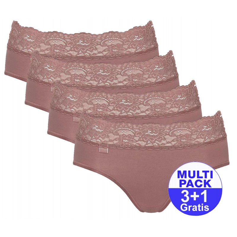 Sloggi Romance Midi cacao - 3+1 GRATIS - uw voordeel : 16,99 €