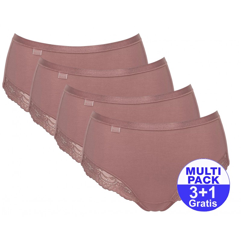 Sloggi Romance Maxi slip Cacao - 3+1 GRATIS - uw voordeel : 16.95€