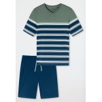 Schiesser Heren pyjama  korte broek Casual Nightwear