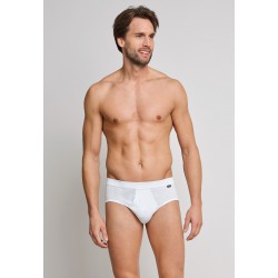 Schiesser sportslips 2-pack met opening, wit - Essentials Feinripp