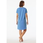 Schiesser slaapshirt korte mouw  lichtblauw - Casual Essentials