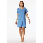 Schiesser slaapshirt korte mouw  lichtblauw - Casual Essentials