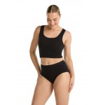 Ten Cate basic cotton midi dames slip 4-Pack zwart