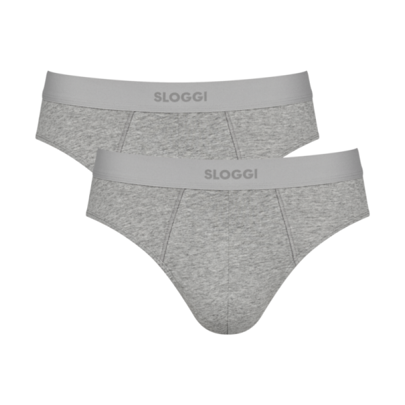 Sloggi men Ever Ease slip "2-Pack" Lichtgrijs